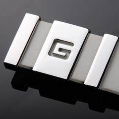 Alphabet belt belt young man smoothing personality trend Korean version cool fashion casual belt buckle A158 white 110cm