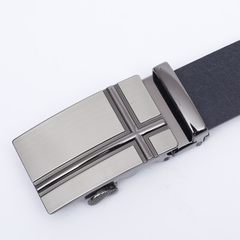 Leather belt, leather belt, leather belt, men belt, men's belt, Oxford beef tendon, laser alloy button pattern ten + body 125cm