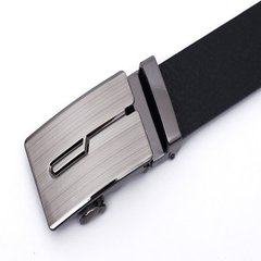 Leather belt, leather belt, leather belt, men belt, men's belt, Oxford beef tendon, laser alloy button pattern six + body 125cm