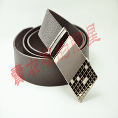 Leather belt, leather belt, leather belt, men belt, men's belt, Oxford beef tendon, laser alloy button pattern four + body 125cm