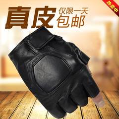Half finger gloves, leather retro, motorcycle, motorcycle, gloves, Gym Gloves, breathable Europe and America