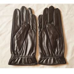 Genuine leather, 07 officer leather gloves, sheep skin style, outdoor cold proof driver, riding fishing, warm black gloves
