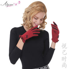 Yue has hit color gloves, ladies, spring, autumn, mobile touch screen gloves, wool gloves, cashmere lovely A3065