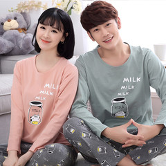 Silk silk couple pajamas summer short sleeves thin code large size men's and women's ice silk spring and winter winter pajamas home mailing girl M delivers male XL bottle