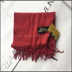 Red cashmere wool blended scarf