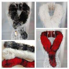 A shipping Labelle Labelle fox fur fur collar wool Collar Scarf