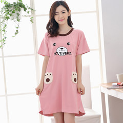 Spring Ladies Size girls Nightgown Pajamas long sleeved cotton Princess lady in autumn and winter clothing Home Furnishing Seven thousand seven hundred and four
