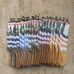 Pure cotton socks stripe with silicon slip! Comfort can be lovers, men socks, boat socks Random