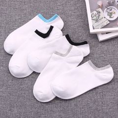Socks, men socks, socks, socks, socks, shallow boat stockings, four seasons, low waist, odor, sweat and sweat, help summer 380D step on feet, 6 colors, white edges and 5 pairs.