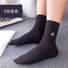 Pierre Paul polo men socks socks cotton bone deodorant pilling black business casual cotton socks G26A (thorn) 5 black