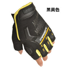 Call of duty combat ghost, tactical gloves, antiskid seals, outdoor tactics, riding, fighting, all fingers, gloves, black and yellow.