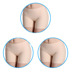 3 pack ice nanjiren Ms. anti backing safety trousers traceless one-piece boxer underwear Large size Skin and complexion