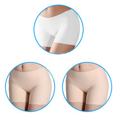 3 pack ice nanjiren Ms. anti backing safety trousers traceless one-piece boxer underwear Large size Skin white