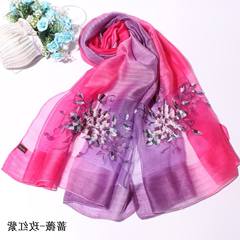Silk embroidery, wool blended embroidery scarves, warmth, breathes, lengthy scarves, thin shawls, cashmere shawls, rose red rose.
