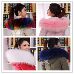 Large raccoon fur collar wool jacket collar Cap Hat real fur fur collar Fox Fur Collar Scarf custom 80*20 please note the color