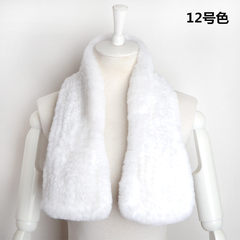 The new scarf Angora rabbit hair scarf winter fur scarf girl warm winter short collar Size 12