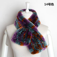 The new scarf Angora rabbit hair scarf winter fur scarf girl warm winter short collar Size 14