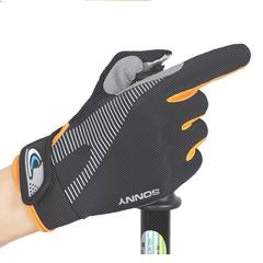 Mail, men and women, thin, outdoor sports, mountaineering gloves, fishing, ventilation, long refers to riding, sun protection hands, 26 new Black orange