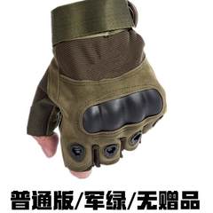 Cycling, men's motorcycles, half finger sports, women's summer cut gloves, fitness boxing, combat tactics, outdoor special forces, common version, military green (no gifts).