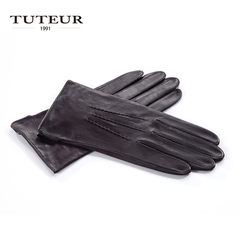 MS Hart and leather gloves retro soft sheepskin leather back muscle single short single leather gloves and 1152 female Deep purple 1152A