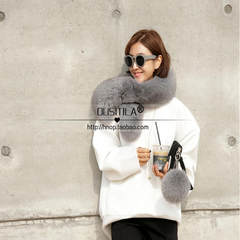 South Korea 2017 winter fox fur fashion luxury warm fur scarf plush ball collar long warm woman Other colors customized