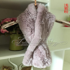 Special offer Korean all-match rabbit hair scarf fur scarf long knitted adult male and female children in autumn and winter Purple powder
