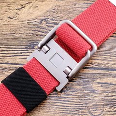 Young men and women in general all-match Leisure Canvas Belt Buckle student double thin lengthening Belt Red year of fate Carmine 165cm