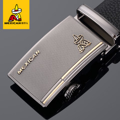 The scarecrow male leather belt buckle automatic youth leisure all-match leather belt men belt business tide 10118+ gift box + Gift Bag