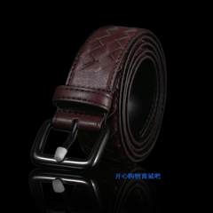 Zanger Will's top leather belt, men's leather belt, male and female model CK0BV-V20 3.5CM wine red 105cm
