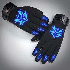 Noctilucent Fate/Zero touch screen gloves, male anime order, mantra, ritual, thickening, riding, gloves, gloves and -Z-kaynath gloves.