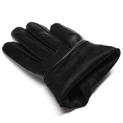 Leather gloves, new ladies, thin short drive, bow knot, elegant and sweet, hand repair sheepskin, black in winter and spring Thin section