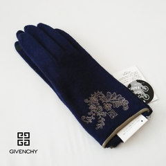 The Japanese counter GIVENCHY Givenchy wool gloves thin spot repair type touch screen embroidery Lavender GI-019-03