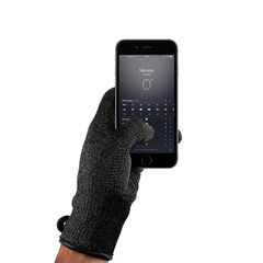 Upgraded version, exquisite, palm touch screen gloves, iPhone6 gloves, mobile phones, flat panel, general Mujjo, Holland Single layer S - Black