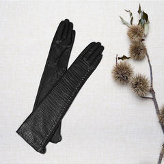 Gloves, leather ladies, winter and winter gloves, warm women, winter warm fingers, gloves, women's gloves, winter Black Cashmere