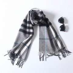 Value recommended all-match comfortable wool and cashmere scarf shawl _P10897 Gray Plaid