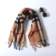 Value recommended all-match comfortable wool and cashmere scarf shawl _P10897 Khaki pattern
