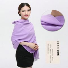 Cashmere wool blended color bright red scarf our winter China red shawl collar long paragraph two year of fate Light purple; light purple; snow blue