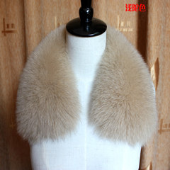 Beige camel fox fur collar imported square neck Fur Collar Scarf raccoon fur collar special offer Beige