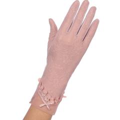 Sunscreen gloves, summer sunscreen, sunshade, summer gloves, sunscreen, thin 02C-, meat powder (lace boutique)