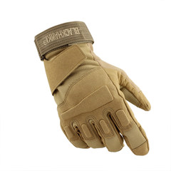 All directional tactical gloves, men's gloves, outdoor camping, mountaineering gloves, antiskid sports, fitness, half finger gloves, yellow (full finger).