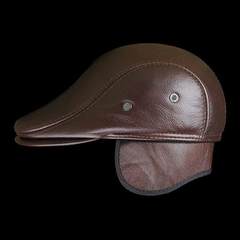 Leather Hat Canus man old Leather Hat Beret peaked cap cap forward in autumn and winter leisure