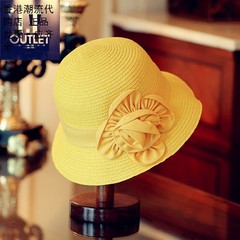 The era of sweet candy colored spring with multi colored retro fisherman hat sun hat hat lady sun hat Adjustable