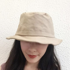 Female Japanese fisherman hat color dome basin hat shading outdoor leisure all-match Beach Hat folding hat in summer M (56-58cm)