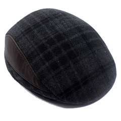 中老年男士帽春秋冬季帽子时尚爸爸帽父亲帽鸭舌帽前进帽护耳帽 S（54-56cm）