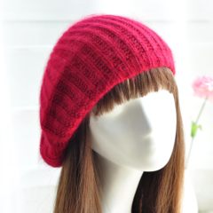 The Japanese single penny black red gray rabbit hair blended knitting wool BERET painter bud cap Adjustable
