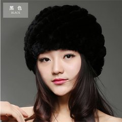 The new winter warm cap rabbit fur knitting wool hand woven hat cap bag mail lady special offer Adjustable