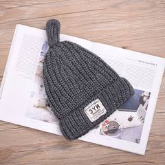 Hot selling nf Korea thickening pasted fabric nyc letter point nipple knitted hat warm autumn/winter women`s Korean version M (56-58cm)