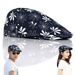 YHY011 and all-match trendsetter spring and summer Japanese folk style flower new Korean duck tongue Hat Beret Adjustable