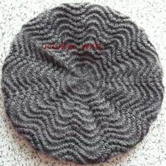 The knitted wool hat / deep grey beret