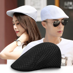 Breathable mesh Korean men's Hat Lady leisure Hat Beret peaked cap trendsetter summer male hat tide S (54-56cm)